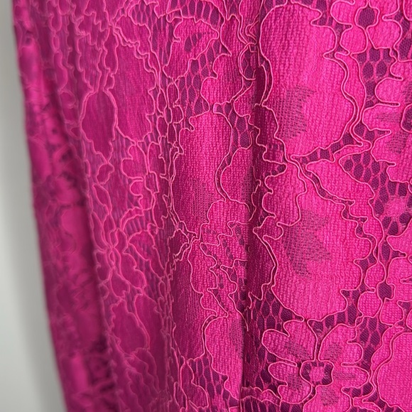 ZARA Tailored Lace Floral Blazer | Fuchsia | M - Picture 6 of 15